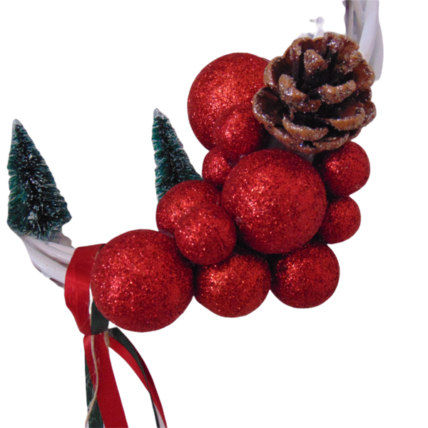 Χειροποιητο Χριστουγεννιατικο στεφανι, διαστ.25x25 εκατ - στεφάνια, διακόσμηση, χριστουγεννιάτικο, διακοσμητικά, χριστουγεννιάτικα δώρα - 2