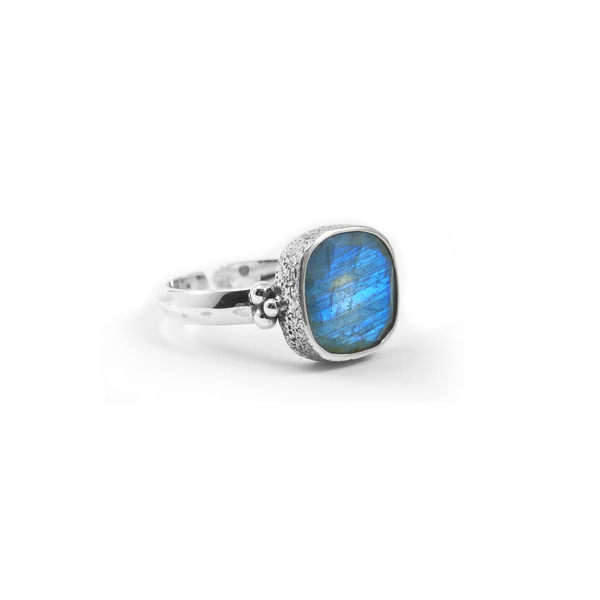 " SIlver Blue Labradorite " - Χειροποίητο ασημένιο 925 δαχτυλίδι και ημιπολύτιμο λίθο Λαβραδορίτη! - ασήμι, ημιπολύτιμες πέτρες, αυξομειούμενα