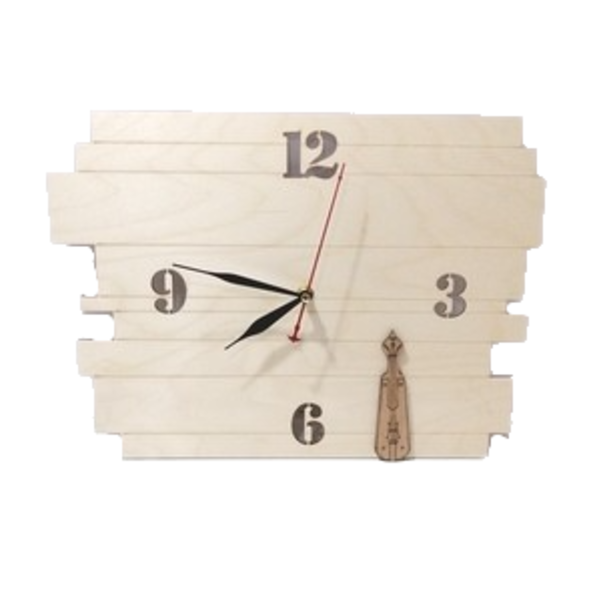 Ξύλινο ρολόι τοίχου με θέμα τη λύρα. - ξύλο, τοίχου, ξύλινα διακοσμητικά, ρολόγια