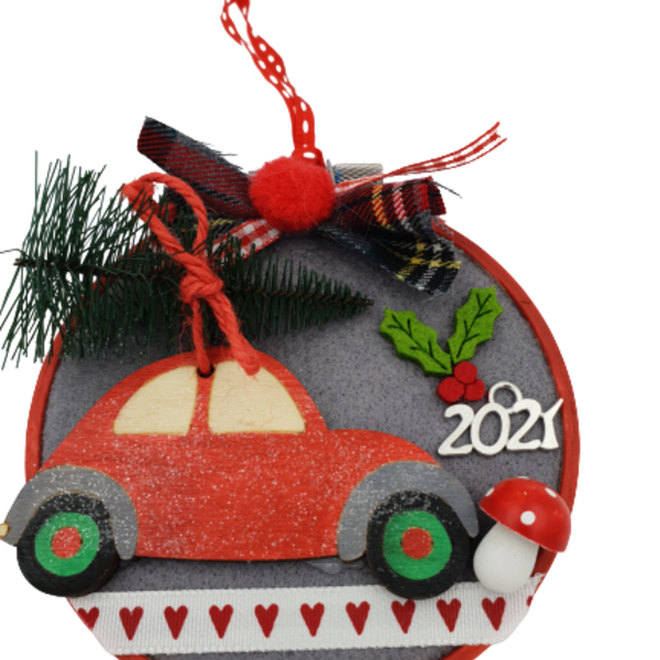 Πρωτότυπο στολίδι | γούρι 2021 | Χριστουγέννων αυτοκίνητο - διακοσμητικό, αυτοκίνητα, χριστουγεννιάτικα δώρα, γούρια