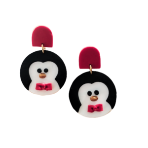 The penguins - πηλός, ατσάλι, χριστουγεννιάτικα δώρα, κρεμαστά