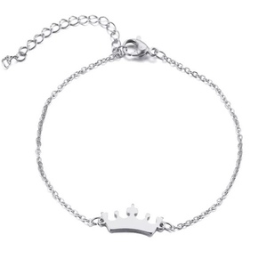 Βραχιολι από ατσαλι - Crown bracelet - αλυσίδες, ατσάλι, σταθερά, χεριού