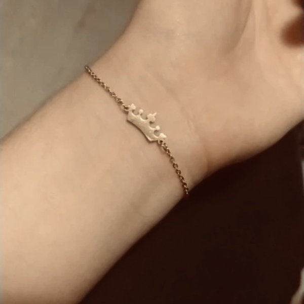 Βραχιολι από ατσαλι - Crown bracelet - αλυσίδες, ατσάλι, σταθερά, χεριού - 5