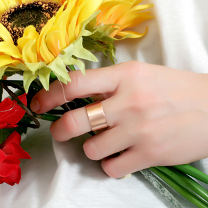 Rose Gold Wide ring -Χειροποίητο δαχτυλίδι με επιμετάλλωση ροζ χρυσό - statement, μπρούντζος, μεγάλα, αυξομειούμενα - 5
