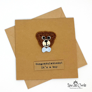Κάρτα για νεογέννητα - Αρκουδάκι - αρκουδάκι, γενέθλια, βρεφικά, γέννηση, ευχετήριες κάρτες - 2