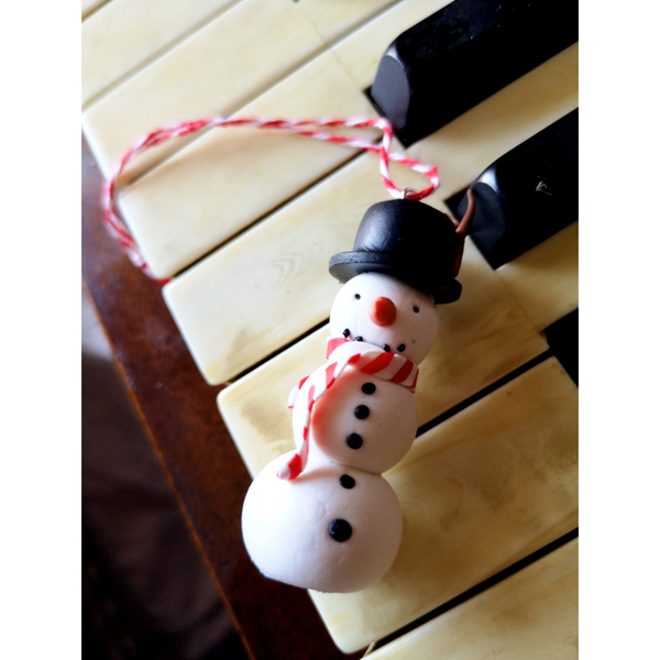 Στολίδι χιονάνθρωπος - δώρο, χιονάνθρωπος, χριστουγεννιάτικα δώρα, στολίδι δέντρου, στολίδια - 3