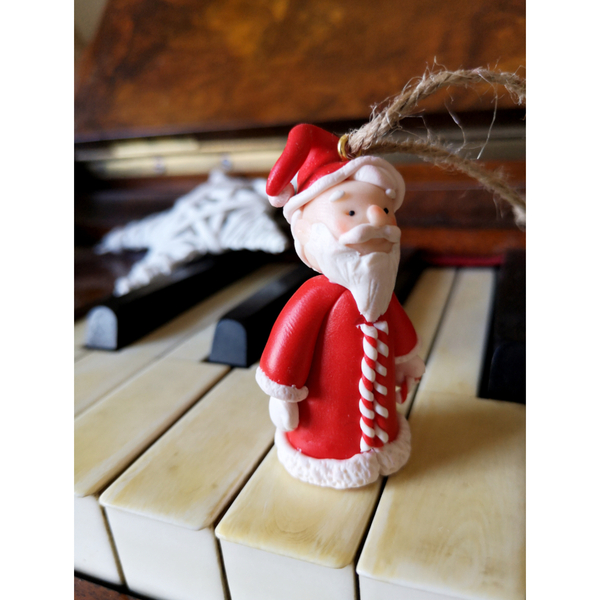 Στολίδι Άγιος Βασίλης - δώρο, χριστουγεννιάτικο, άγιος βασίλης, στολίδι δέντρου, στολίδια - 3