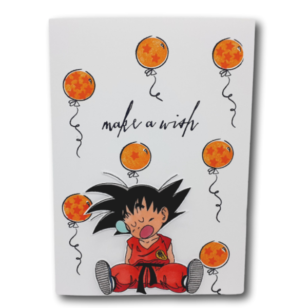 Ευχετήρια Κάρτα - Dragon Ball - Goku - γενέθλια, κάρτα ευχών, σούπερ ήρωες, ήρωες κινουμένων σχεδίων