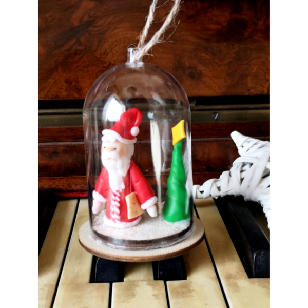 Στολίδι ο Άγιος Βασίλης με την λίστα του - χριστουγεννιάτικο, άγιος βασίλης, στολίδι δέντρου, στολίδια, δέντρο - 2
