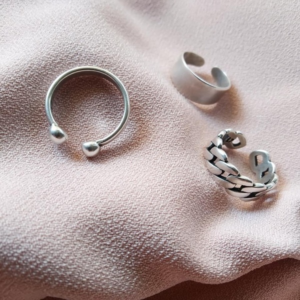 Επάργυρo δαχτυλίδι "plain" - ασήμι, επάργυρα, μεγάλα, αυξομειούμενα, φθηνά - 2
