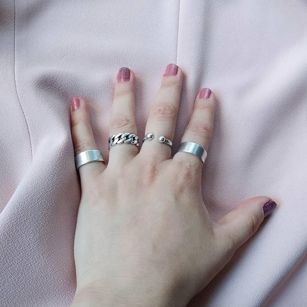 Επάργυρo δαχτυλίδι "plain" - ασήμι, επάργυρα, μεγάλα, αυξομειούμενα, φθηνά - 3