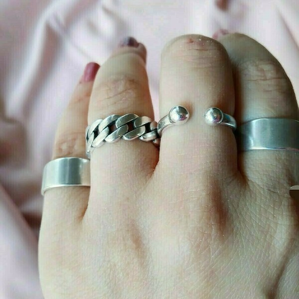 Επάργυρo δαχτυλίδι "plain" - ασήμι, επάργυρα, μεγάλα, αυξομειούμενα, φθηνά - 4