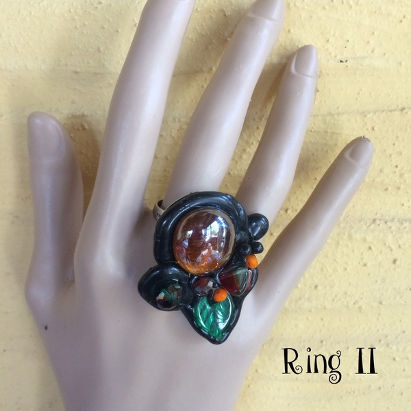 Εντυπωσιακό δαχτυλίδι σε 2 εκδοχές - εντυπωσιακά, boho, μεγάλα, αυξομειούμενα, φθηνά - 4