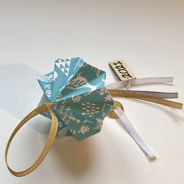 Χριστουγεννιάτικο στολίδι-γούρι origami - αστέρι, χειροποίητα, στολίδι, γούρια - 2