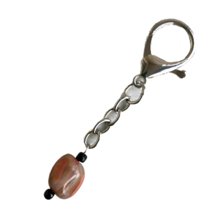 Μπρελόκ κλειδιών γάντζος με Αχάτη Πορτοκαλί ημιπολύτιμη πέτρα 16χιλ - ημιπολύτιμες πέτρες, αχάτης, ανδρικά μπρελόκ, αυτοκινήτου, σπιτιού