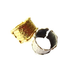 Πλατύ μπρούντζινο αυξομοιούμενο δαχτυλίδι επίχρυσο ή επάργυρο - επιχρυσωμένα, επάργυρα, μπρούντζος, μεγάλα, αυξομειούμενα
