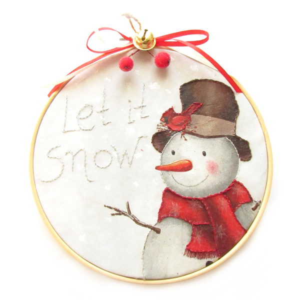 Τελάρο χιοναθρωπος - let in snow - τελάρα κεντήματος, τελάρα κεντήματος, διακοσμητικά
