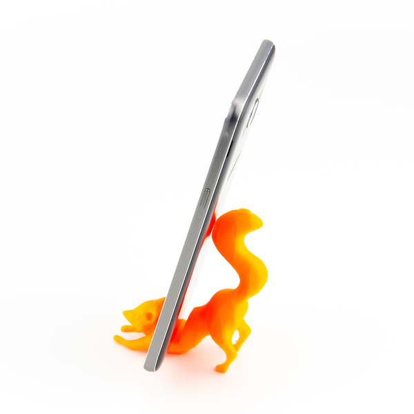 3D MOBILE STAND FOX (neon orange) ΑΠΟ PLA (ΒΙΟΔΙΑΣΠΩΜΕΝΟ ΥΛΙΚΟ)