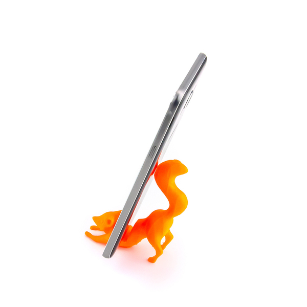 3D MOBILE STAND FOX (neon orange) ΑΠΟ PLA (ΒΙΟΔΙΑΣΠΩΜΕΝΟ ΥΛΙΚΟ) - 2