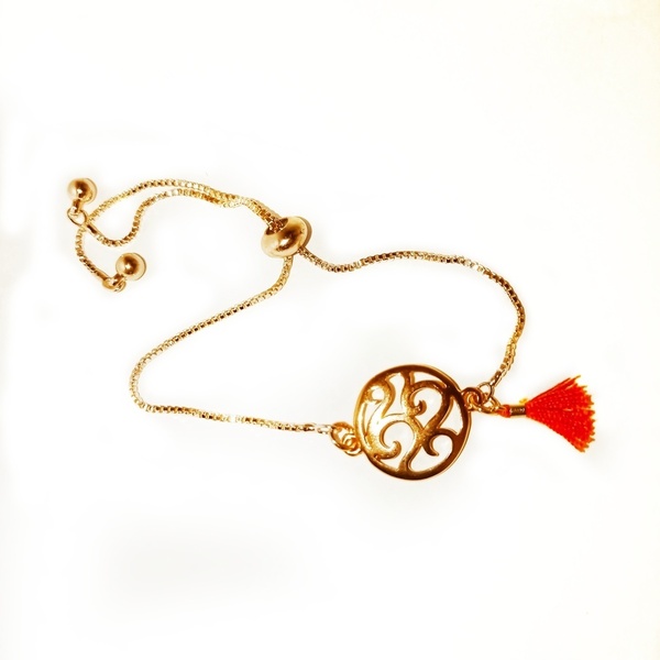 Βραχιόλι OLY rose gold με ρυθμιζόμενη αλυσίδα - αλυσίδες, boho, χεριού, αυξομειούμενα