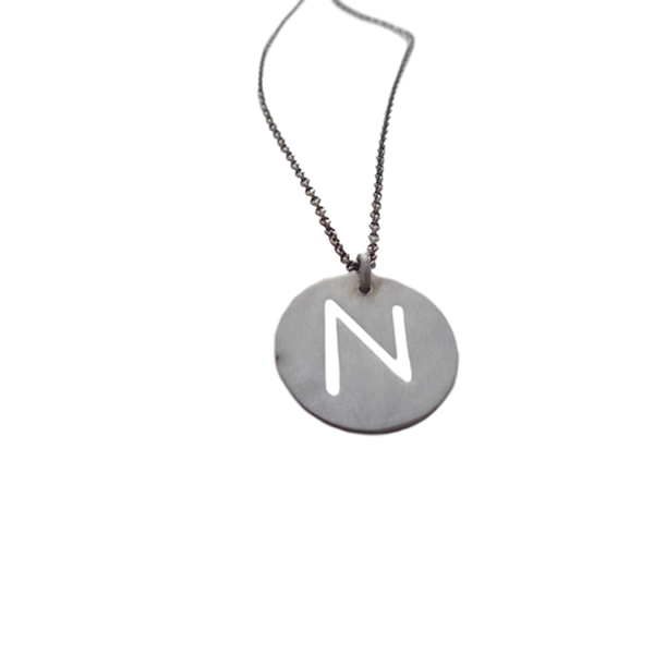 Κολιέ μονόγραμμα "N" - charms, επιχρυσωμένα, ορείχαλκος, όνομα - μονόγραμμα, κοντά, δώρα γενεθλίων, Black Friday