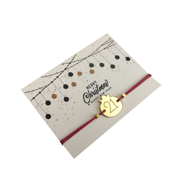 Βραχιόλι γούρι 2021 χρυσό ρόδι plexiglass - charms, χεριού, αυξομειούμενα, γούρια - 4