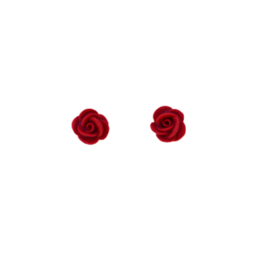 Roses Stud Earrings | Χειροποίητα μικρά καρφωτά σκουλαρίκια τριαντάφυλλα σε διάφορα χρώματα (ατσάλι)(1-1,2εκ.) - πηλός, λουλούδι, καρφωτά, μικρά, ατσάλι, καρφάκι