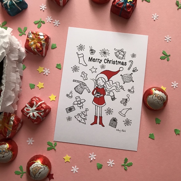 Ευχετήρια κάρτα και μίνι χριστουγεννιάτικη πινάτα - χριστουγεννιάτικα δώρα, άγιος βασίλης, ευχετήριες κάρτες - 5