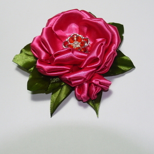 Λαστιχακι "Ροζ λουλουδι" - λαστιχάκια μαλλιών - 3