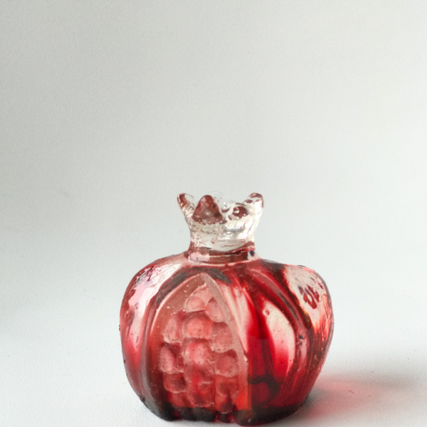 Pomegranate liquid glass small - ρόδι, γούρια