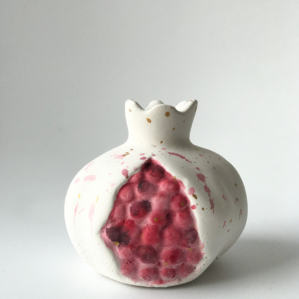 Pomegranate porcelain big - ρόδι, διακοσμητικά