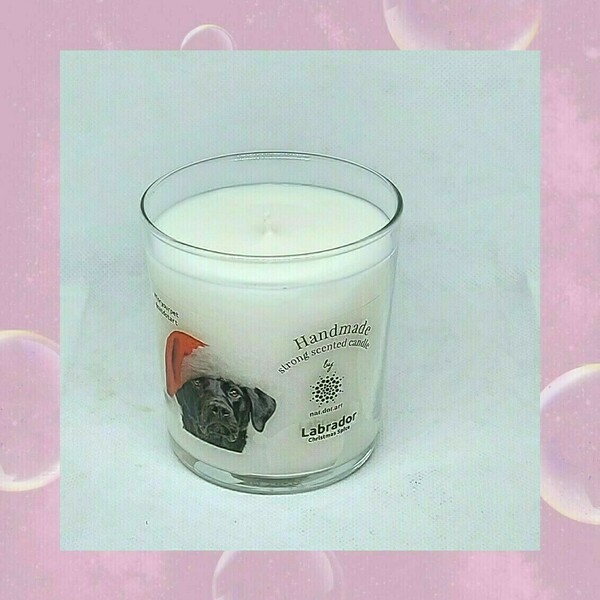 Χειροποίητο κερί με extra δυνατό άρωμα - Άρωμα Labrador - Christmas Spice - διακόσμηση, αρωματικά κεριά, κεριά, κεριά & κηροπήγια, αξεσουάρ κατοικίδιων - 4