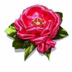 Λαστιχακι "Ροζ λουλουδι" - λαστιχάκια μαλλιών