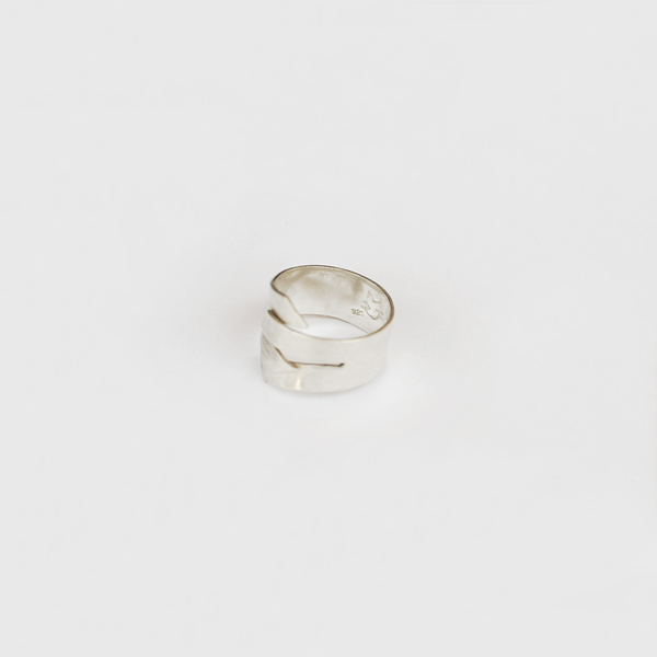 Φαρδύ ασημένιο δακτυλίδι - ασήμι 925, σταθερά, μεγάλα - 2