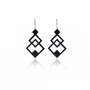 DEALS ,3 PIECES,3 COLORS,earrings plexiglass,steel,Geometric ,(code:6pac) - plexi glass, ατσάλι, κρεμαστά, μεγάλα - 4