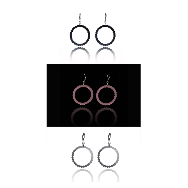 DEALS ,3 PIECES,3 COLORS,earrings plexiglass,steel,Geometric ,(code:1pac) - καρδιά, plexi glass, ατσάλι, κρεμαστά, με κλιπ
