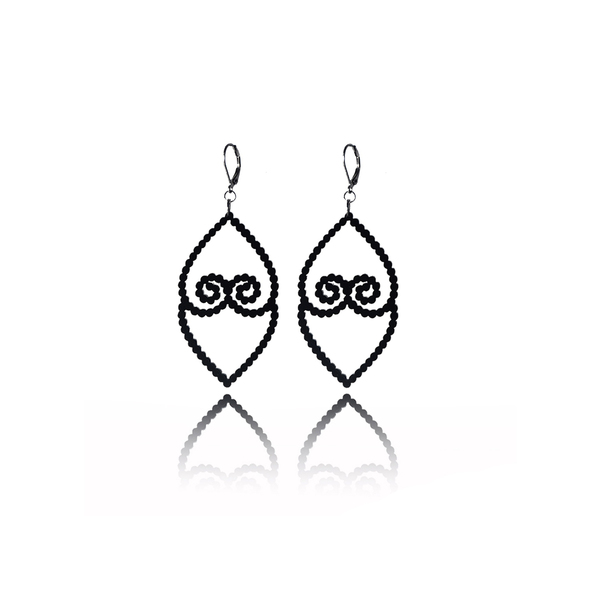 earrings.plexiglass,BLACK,steel,Heart, (code:12bl) - καρδιά, plexi glass, ατσάλι, κρεμαστά, με κλιπ