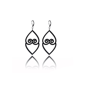 earrings.plexiglass,BLACK,steel,Heart, (code:12bl) - κρεμαστά, ατσάλι, καρδιά, με κλιπ, plexi glass