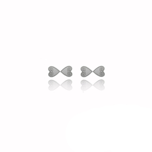 earrings.plexiglass,SILVER,steel,Heart,(code:13sl) - καρδιά, καρφωτά, μικρά, plexi glass, ατσάλι