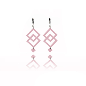 DEALS ,3 PIECES,3 COLORS,earrings plexiglass,steel,Geometric ,(code:8pac) - plexi glass, ατσάλι, κρεμαστά, μεγάλα - 4