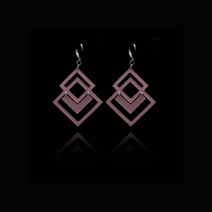DEALS ,3 PIECES,3 COLORS,earrings plexiglass,steel,Heart ,(code:5pac) - plexi glass, ατσάλι, κρεμαστά - 4