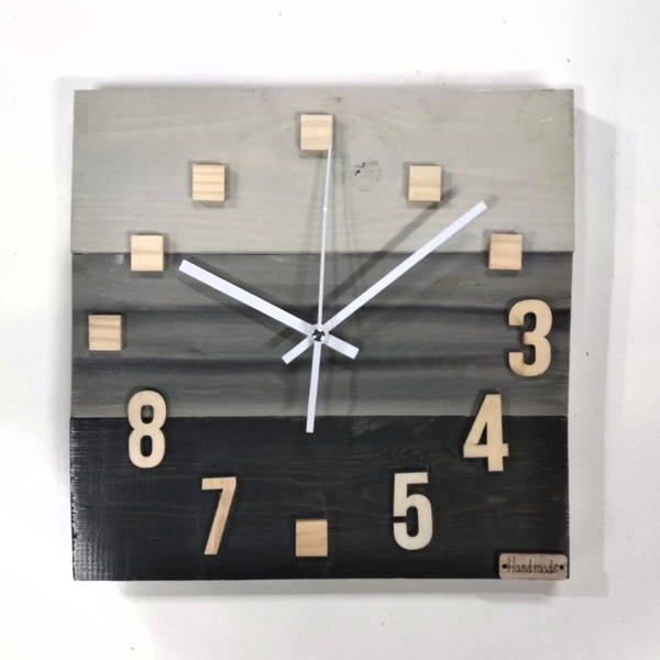 Ξύλινο ρολόι τοίχου "Scrabble Edition"-διαστασεις 29χ29χ2 εκ. - ξύλο, τοίχου