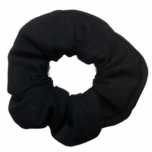 Handmade Scrunchie Black Baby - λαστιχάκια μαλλιών