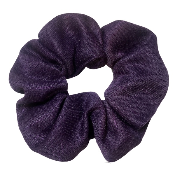 Handmade Scrunchie Dark Purple - λαστιχάκια μαλλιών