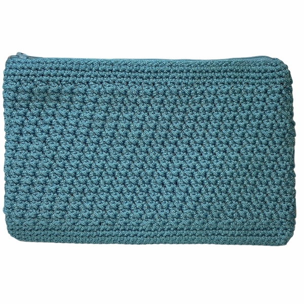 Handmade Crochet Light Blue - φάκελοι, all day, χειρός, πλεκτές τσάντες, μικρές