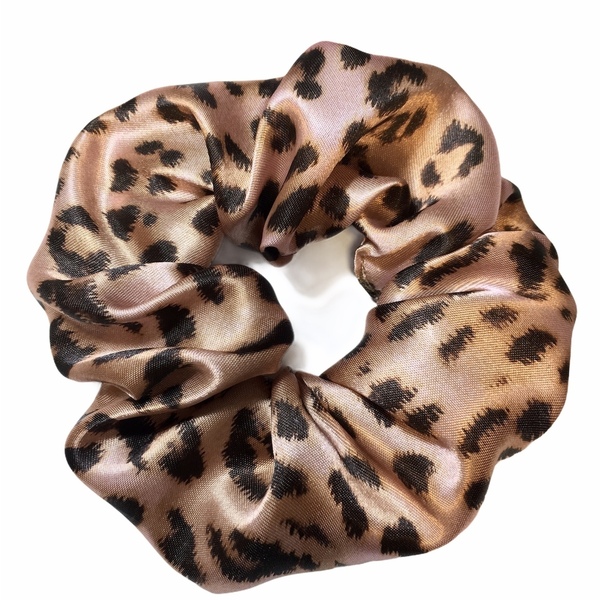 Handmade Scrunchie Leopard - λαστιχάκια μαλλιών