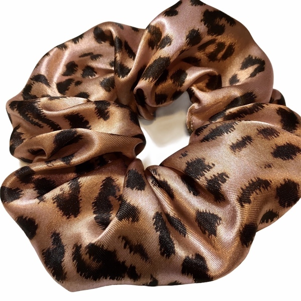 Handmade Scrunchie Leopard - λαστιχάκια μαλλιών - 2