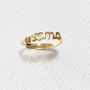 Δαχτυλίδι ασημένιο επίχρυσο Μαμά - ασήμι 925, μαμά, βεράκια, κοσμήματα, αυξομειούμενα - 4