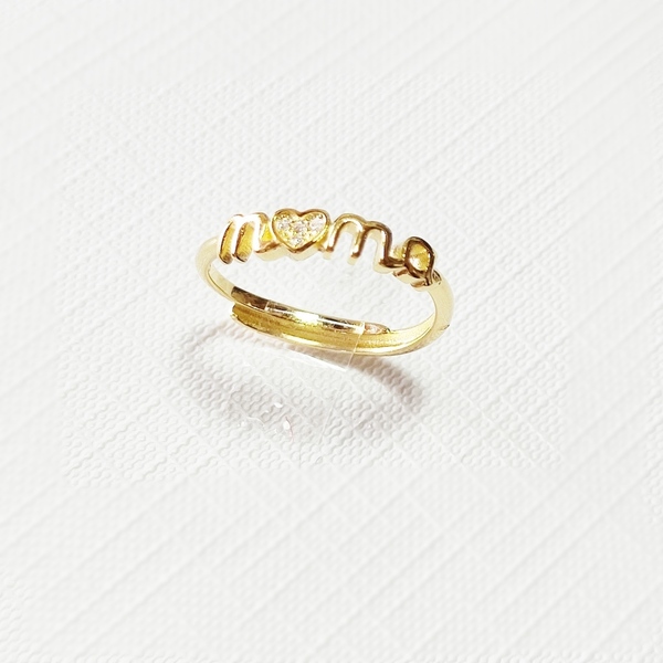 Δαχτυλίδι ασημένιο επίχρυσο Μαμά - ασήμι 925, μαμά, βεράκια, κοσμήματα, αυξομειούμενα - 5