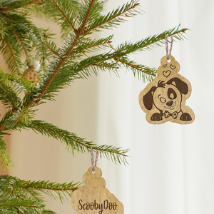 Ξύλινo Στολίδι – Σκυλάκι (Με δυνατότητα χάραξης ονόματος ) - ξύλο, χριστουγεννιάτικα δώρα, στολίδια, προσωποποιημένα - 3